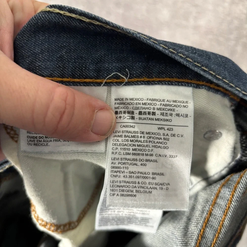 Levi's 527 Slim Bootcut Jeans Mens W35 L32‎ Dark Wash Denim Pants Blue Cotton